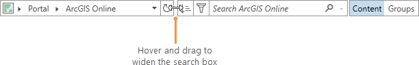 Search box on the Open Project dialog box