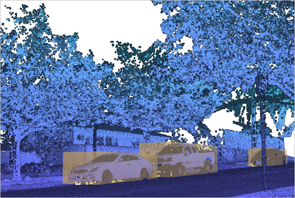 Detect Objects From Point Cloud Using Trained Model tool illustration
