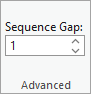Sequence Gap setting in the Advanced section