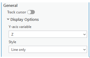 General section on the Data tab General section on the Data tab