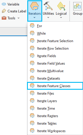 Adding the Iterate Feature Classes tool