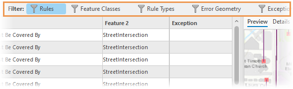 Error Inspector Filter Error Inspector Filter