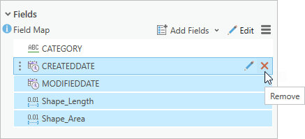 Field map section of Add Spatial Join dialog box