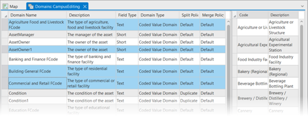 Multiple domains selected in Domains view. Multiple domains selected in Domains view.