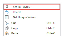 Set To '<Null>' Set To '<Null>'