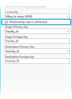 Relationship class is attributed parameter on the Create Relationship Class geoprocessing tool Relationship class is attributed parameter on the Create Relationship Class geoprocessing tool