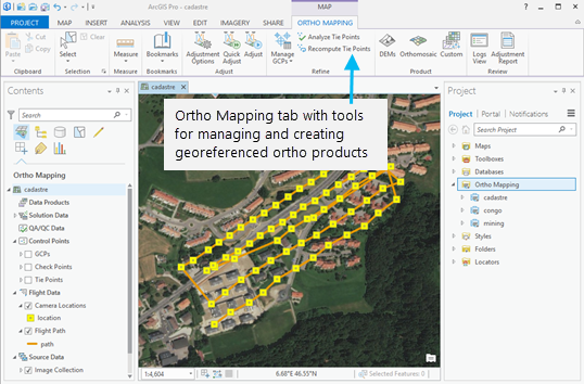 Registerkarte "Ortho-Mapping"