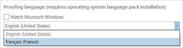 Korrekturhilfesprachen Englisch und Französisch – Beispiel