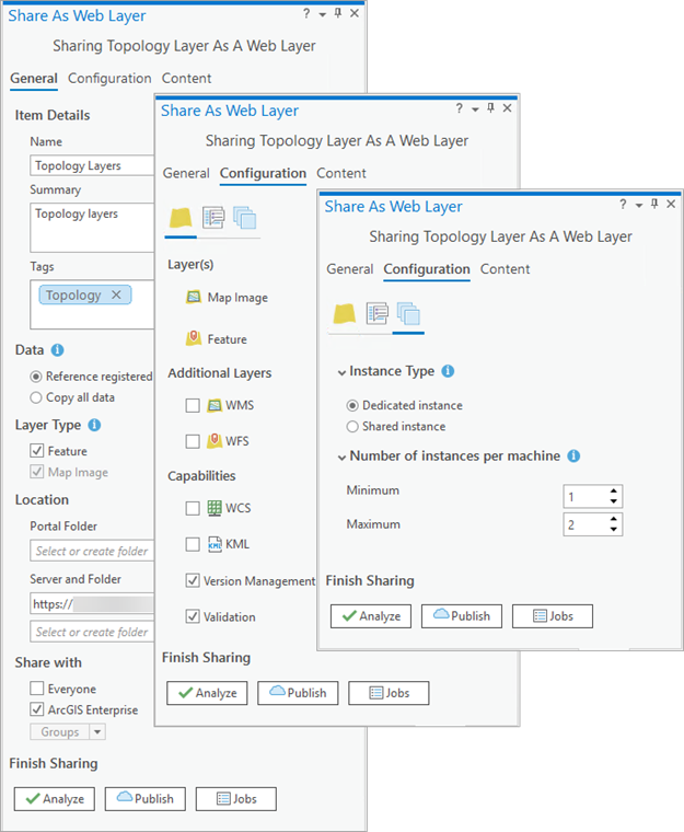 Veröffentlichen der Topologie als Teil eines Web-Feature-Layers (Feature-Service)