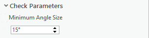 Check Parameters section—Minimum Angle Size