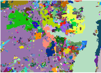 Kleine, in der Maske identifizierte Regions, die mit Nibble entfernt wurden