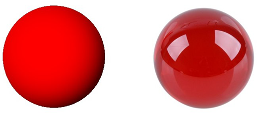 Beispiel einer Multipatch-Kugel links und eines 3D-Objekts rechts