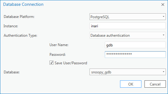 Beispiel für eine Verbindung mit einer PostgreSQL-Datenbank