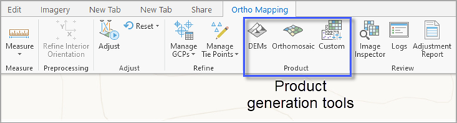 Werkzeuge für die Erstellung von Ortho-Mapping-Produkten