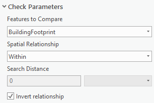 New Feature on Feature Rule pane—Check Parameters section