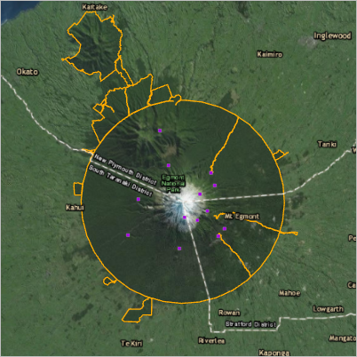 Kartenansicht von Hütten mit neuem Symbol