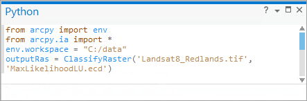 Beispiel für das Python-Fenster