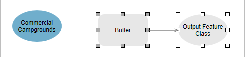 Werkzeug "Puffer" und Ausgabedatenvariable im Modell