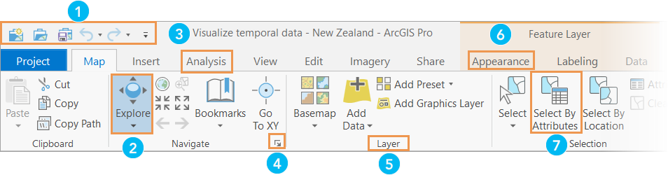 ArcGIS Pro-Menüband