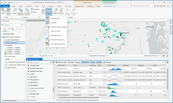 Ansicht und Menüband "Data Engineering"