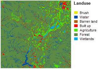 Eingabe-Raster mit Landnutzungsarten