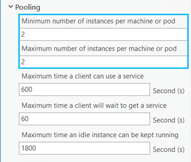 Pooling-Parameter mit der Anzahl der Instanzen