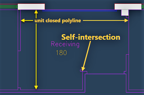 AutoCAD-Beispiel für einen Schnittpunkt mit sich selbst