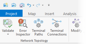 Werkzeuge und Befehle in der Gruppe "Netzwerk-Topologie"