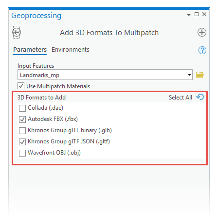 3D-Formate zu Multipatch hinzufügen