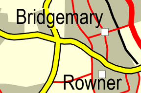 Die Symbol-Layer-Maskierung gilt nur für die schwarze Straßenbegrenzungslinie.