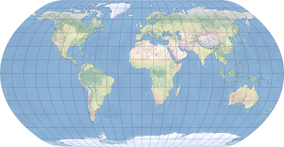 Ein Beispiel für die Natural Earth-Projektion