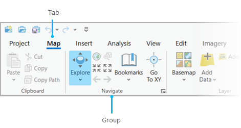 ArcGIS Pro-Menüband