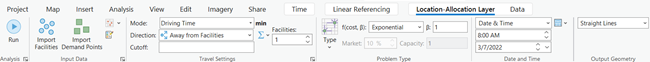 Registerkarte "Location-Allocation-Layer"