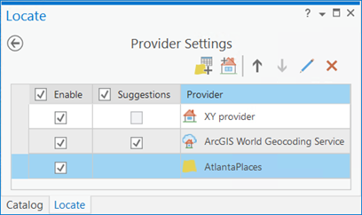 Zur Liste der Such-Provider hinzugefügter Layer