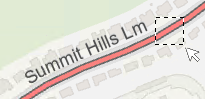 Auswahl des Fehler-Layers "Summit Hills Lm"