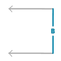 Ein Beispiel der Regeloption "Entgegengesetzt zum ersten Segment"