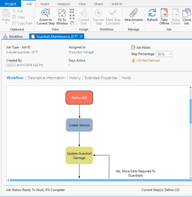 Auftragsansicht in Workflow Manager (Classic)