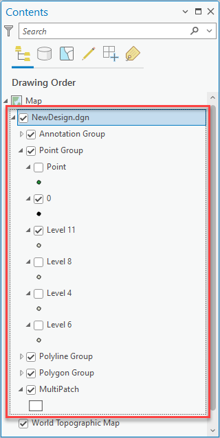 CAD-Dataset – TOC – Gruppen-Layer