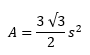Formel für die Fläche eines Hexagons