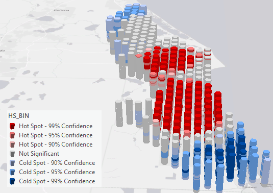 Ergebnisse des Werkzeugs Raum-Zeit-Würfel in 3D visualisieren