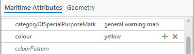 Maritime Attributes tab - Add Instance/Delete Instance