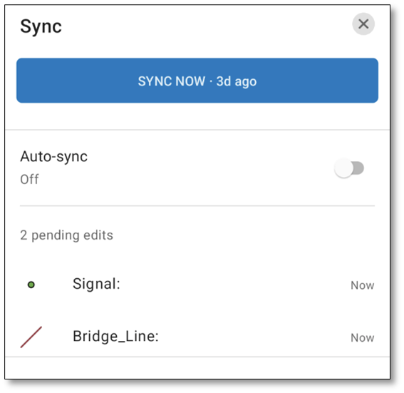 Field Maps-Option "Automatische Synchronisierung"