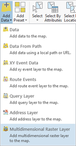 Option "Multidimensionaler Raster-Layer"