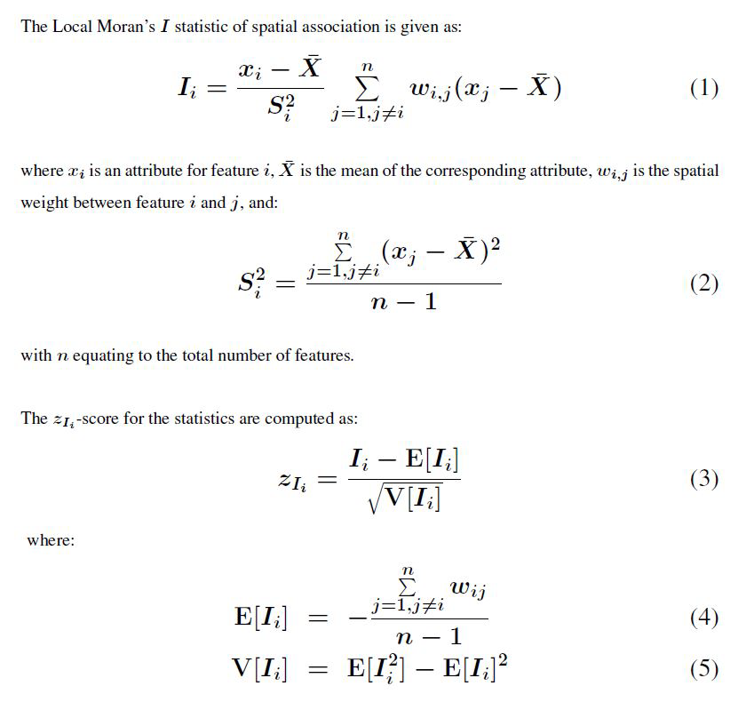 Local Morans I-Mathematik