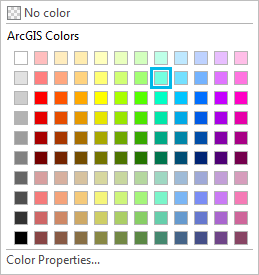 Farbpalette mit "Beryll-Grün" (Zeile 2, Spalte 8)