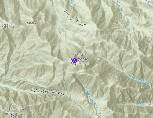 San Gorgonio Mountain mit Marker