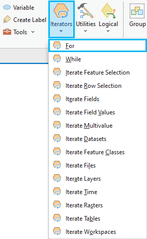 Hinzufügen des Iterators "For"