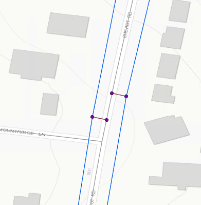 Mit Straßen verbundene Linien des öffentlichen Verkehrs