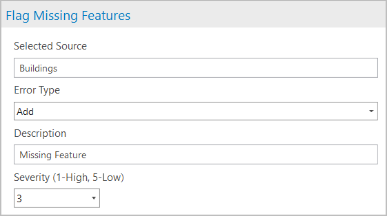 Parameter für "Fehlende Features kennzeichnen"