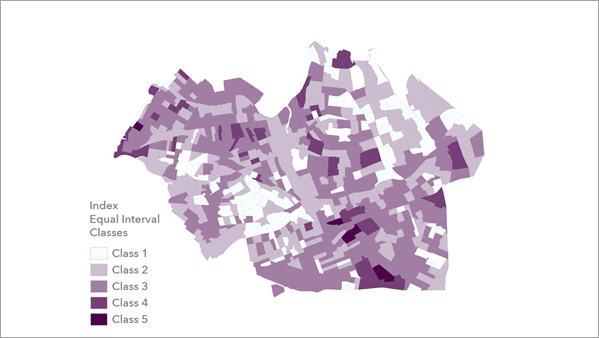 Index-Layer mit Klassen mit gleichem Intervall